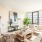 Furnished living with huge windows and ample lighting in apartment at Signal House